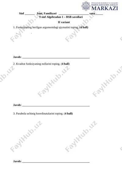 9_sinf_algebra_1_chorak_2_variant_bsb_@summativ_formativ_baholash — DOCX
