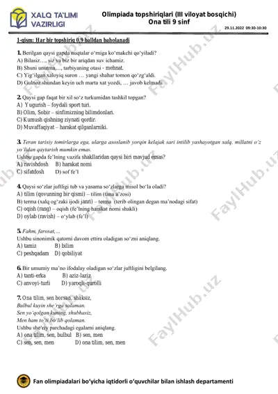 ona tili 9-sinf — PDF