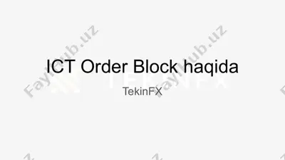 ict order block haqida — PDF