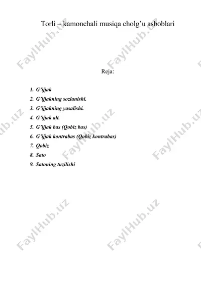 torli – kamonchali musiqa cholg’u asboblari — DOC