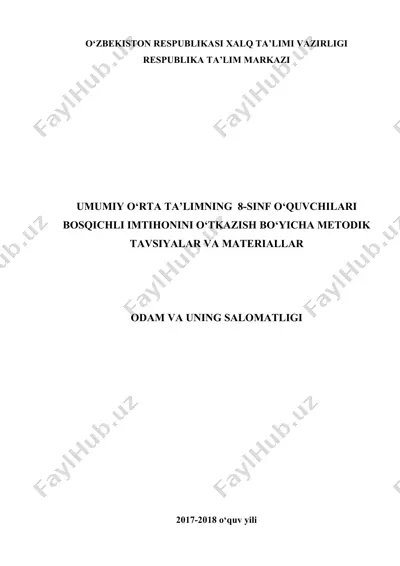 8-sinf imtixon biletlari — PDF