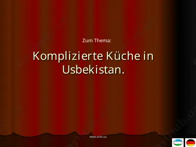komplizierte küche in usbekistan — PPT
