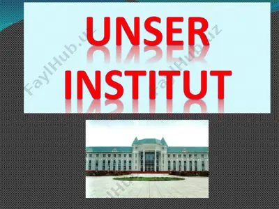 unser institut (qo'qon davlat pedagogika instituti misolida) — PPT