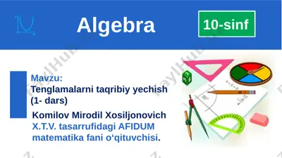 tenglamalarni taqribiy yechish — PPTX