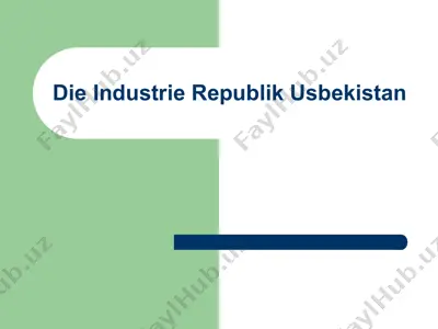 die industrie republik usbekistan — PPT