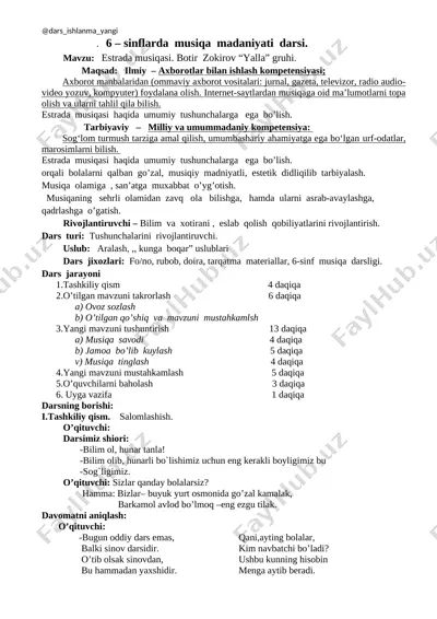 6_sinf_musiqa_14_estrada_musiqa_b_zokirov_“yalla”_guruhi_2+ — DOCX