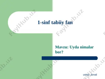 1-sinf tabiiy fan 18-dars — PPTX