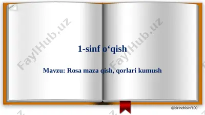 1_sinf_o‘qish_rosa_maza_qish,_qorlari_kumush_@birinchisinf100 — PPTX