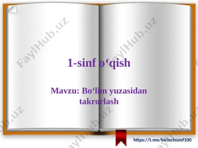 1-sinf o‘qish 8-dars — PPTX