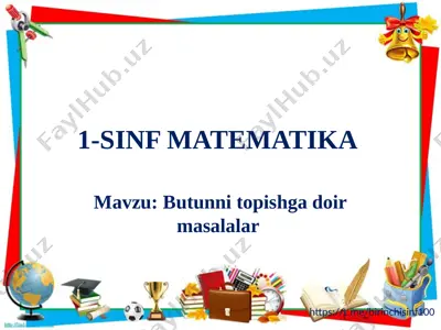 1-sinf matematika 82-dars — PPTX
