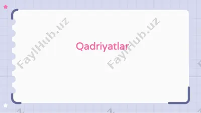 qadriyatlar — PPTX
