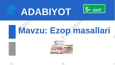ezop masallari — PPTX