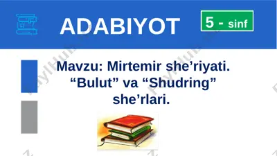 bulut va shudring — PPTX