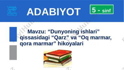 qarz oq marmar, qora marmar — PPTX