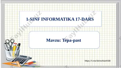 1-sinf informatika 17-dars — PPTX