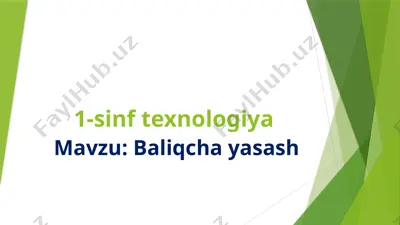 1-sinf texnologiya baliqcha — PPTX