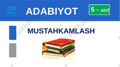 mustahkamlash — PPTX