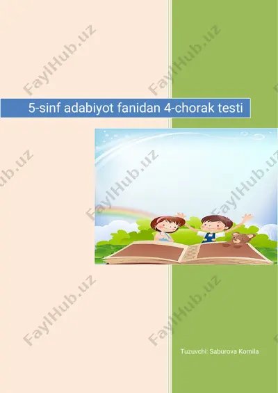 5-adabiyot yangi darslik asosida 4-chorak — PDF