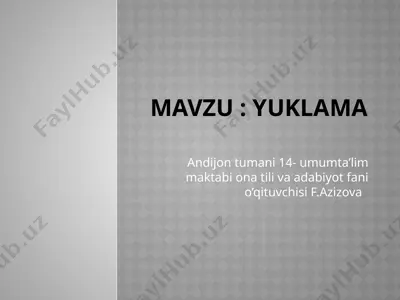 5-sinf yuklama — PPTX