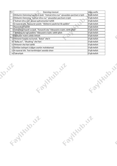 adabiyot 5. 2 ch — XLSX