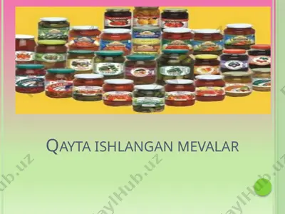 qayta ishlangan mevalar — PPTX