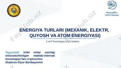 5-sinf texnologiya — PPTX