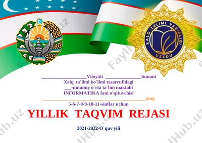 informatika_5_11_barchasi_2021_2022_yangi_pecatga_tayyor_to`liq — DOCX