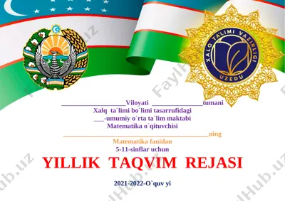 matematika_algebra_geometriya_5_11_sinflarbarchasi_2021_2022_yangi — DOCX
