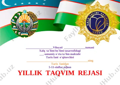 tarix_5_11_sinflar_barchasi_2021_2022_yangi_pechatga_tayyor_to`liq — DOCX