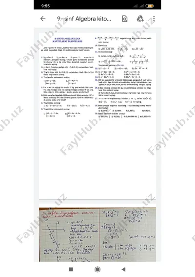 9- sinf algebra kitob yechimi — PDF