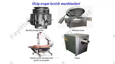 oziq-ovqat kesish mashinalari — PPTX