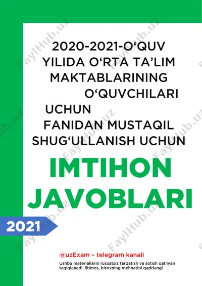 9-sinf matematika imtihon javoblari 2021 — PDF