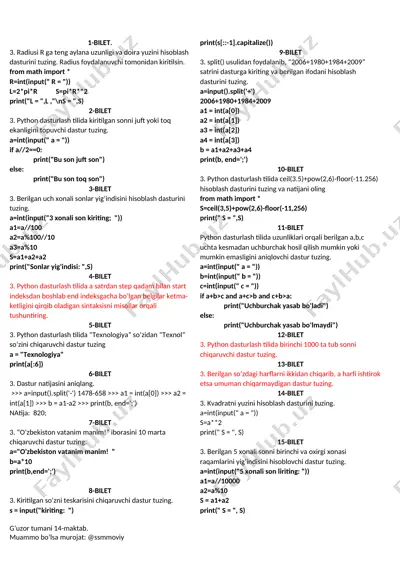 9-sinf informatika va a.t. fani imtihon yechimlari — DOCX