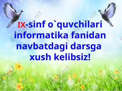 9-web grafika mavzusini takrorlash — PPT