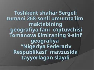 nigeriya federativ respublikasi (2) — PPTX