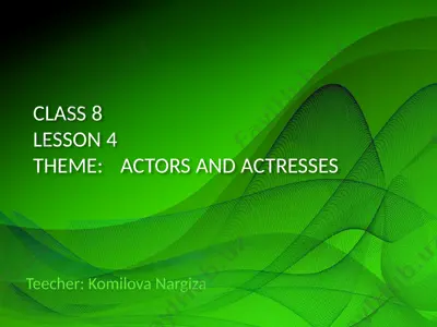 actors and actresses — PPTX