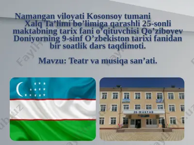 teatr va musiqa — PPTX