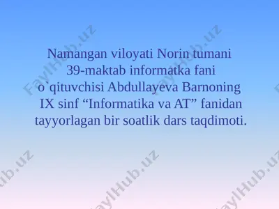 web-sahifada grafika. — PPTX