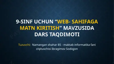 dars taqdimoti_85 — PPTX