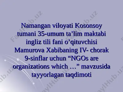 ngos are organizations which... — PPT