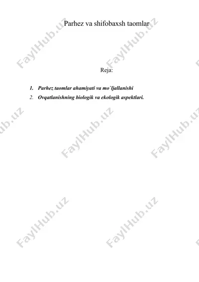 parhez va shifobaxsh taomlar — DOC