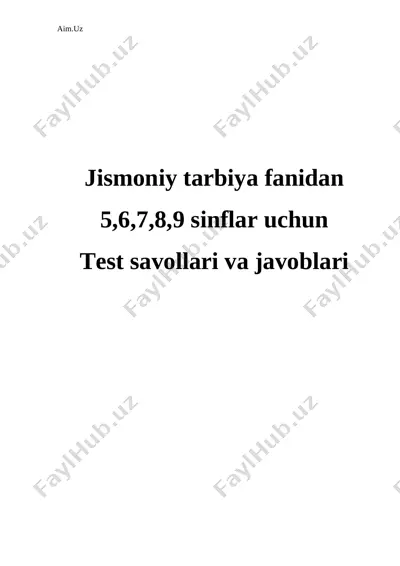 5,6,7,8,9 sinflar uchun — DOCX