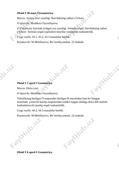 9-sinf geometriya tezis — DOCX