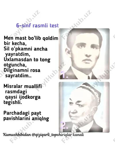 qiziqarli rasmli testlar — PDF