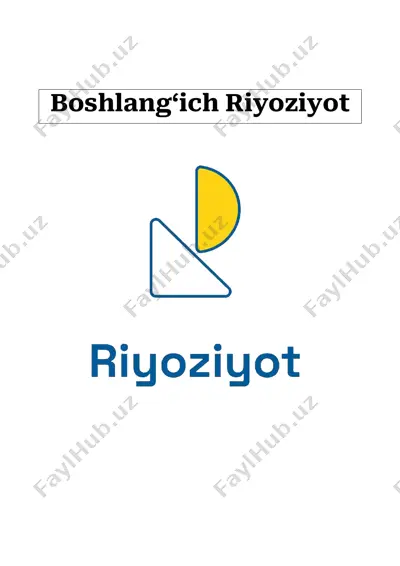 boshlang'ich riyoziyot — PDF