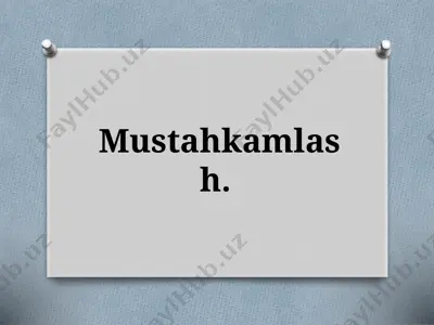 7-sinf. mustahkamlash. 2 — PPTX