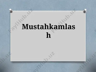 7-sinf. mustahkamlash 4.. — PPTX