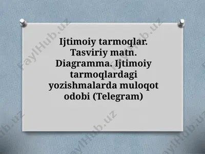 7_sinff_ijtimoiy_tarmoqlar_tasviriy_matn_diagramma_ijtimoiy_tarmoqlardagi — PPTX