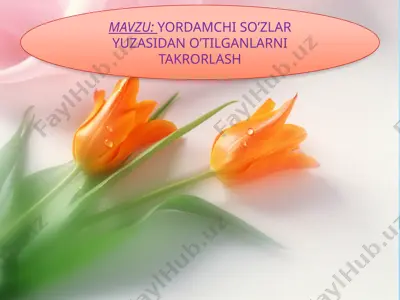 yordamchi so'zlar haqida — PPTX