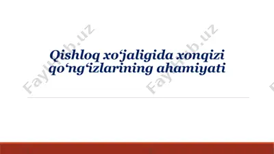 qishloq xo‘jaligida xonqizi qo‘ng‘izlarining ahamiyati — PPTX